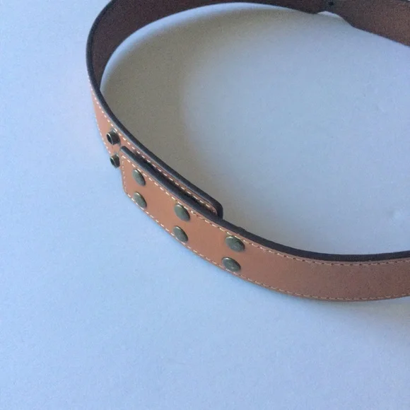 FRAME WOMENS LEATHER DOUBLE TWIST WAIST BELT IN CUOIO SIZE  display picture 3